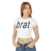 Brat White Baby Tee for Women
